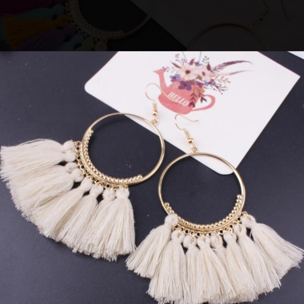 Boho fringe tassel earrings